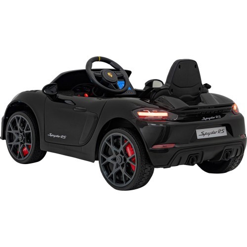 Детский электромобиль Porsche Spyder RS 718 чёрный MP4