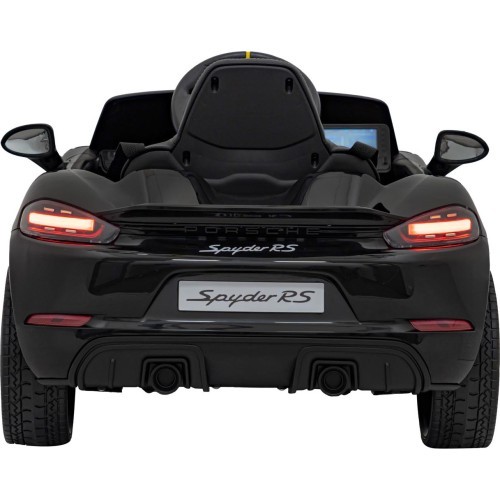 Vaikų elektromobilis Porsche Spyder RS 718 juodas MP4