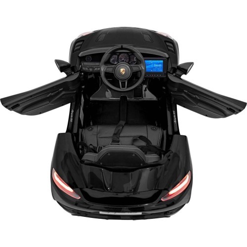 Детский электромобиль Porsche Spyder RS 718 чёрный MP4
