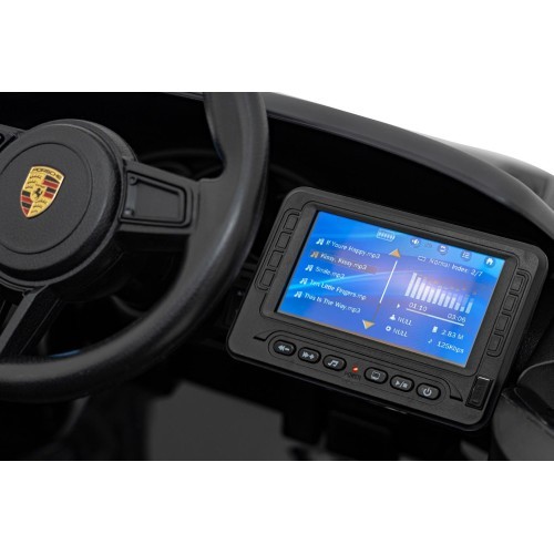Детский электромобиль Porsche Spyder RS 718 чёрный MP4