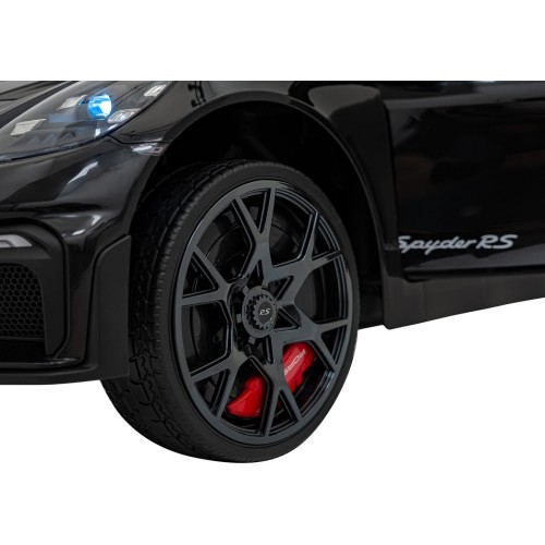 Vaikų elektromobilis Porsche Spyder RS 718 juodas MP4