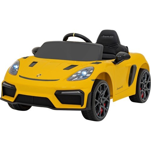 Porsche Spyder RS 718 elektromobilis, geltonas