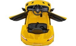Porsche Spyder RS 718 elektromobilis, geltonas
