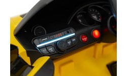 Porsche Spyder RS 718 elektromobilis, geltonas