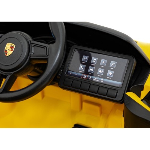Электромобиль Porsche Spyder RS 718, жёлтый