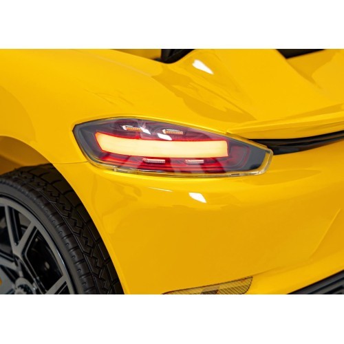 Porsche Spyder RS 718 elektromobilis, geltonas
