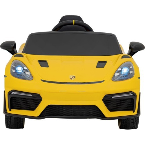Elektromobilis Porsche Spyder RS 718, geltonas