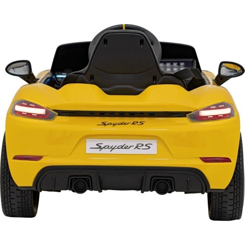 Elektromobilis Porsche Spyder RS 718, geltonas