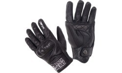 Odinės motociklininkų pirštinės W-TEC Black Heart Rookah, juodos - Juoda