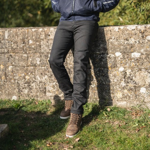 Vyriški motociklininko džinsai Oxford Original Approved CE Regular Fit juodi