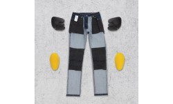Vyriški motociklininko džinsai Oxford Original Approved CE Regular Fit juodi