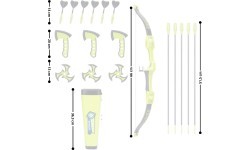 Vaikų žaidimų rinkinys 4-in-1 su taikiniu inSPORTline ADGS210