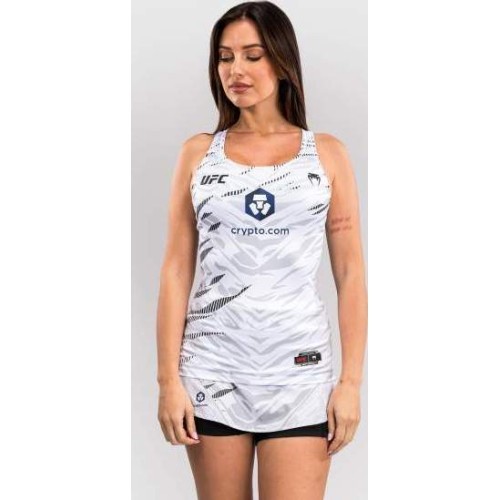 UFC Fusion by Venum Authentic Fight Night Women’s Fitted Tank With Shelf Bra - White