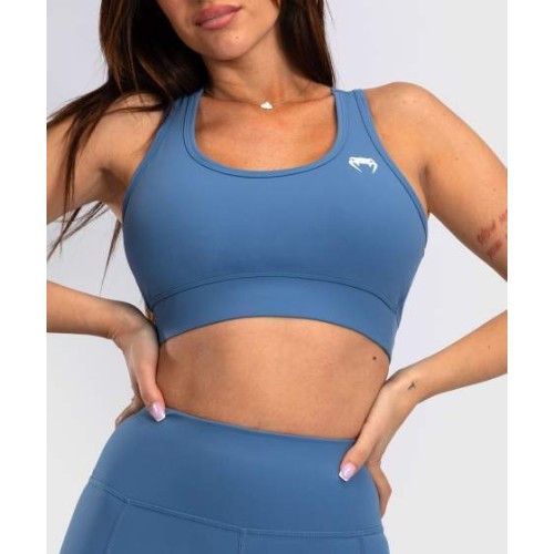 Venum Essential Women's Medium Impact Sports Bra - Storm Blue