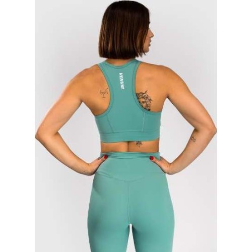 Venum Essential moteriška sportinė liemenėlė, vidutinio palaikymo, žalsvai mėlyna