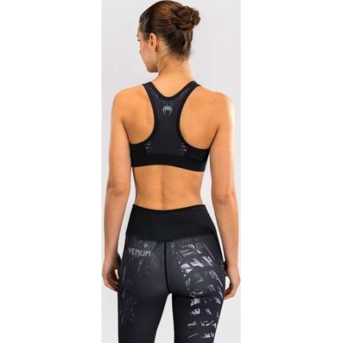 Venum Tiger moteriška sportinė liemenėlė, juoda/sidabrinė