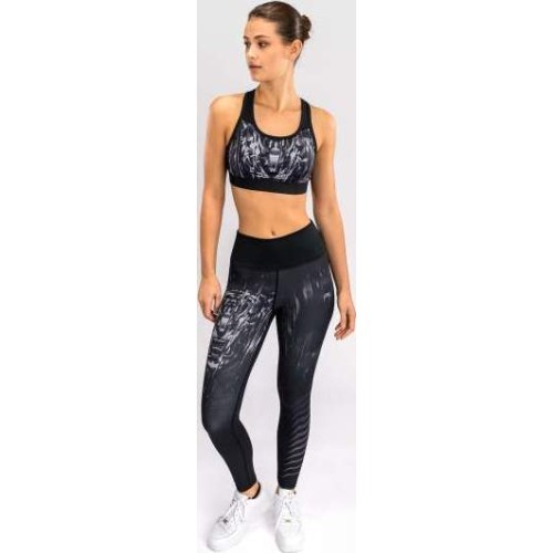Venum Tiger moteriška sportinė liemenėlė, juoda/sidabrinė