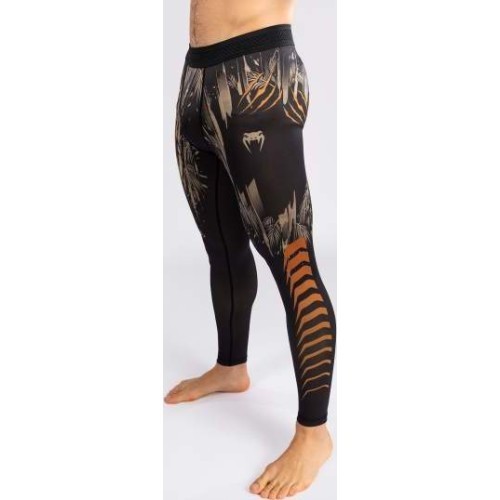 Мужские спортивные легинсы Venum Tiger, чёрный/неоново-оранжевый