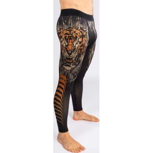 Vyriškos sportinės tamprės Venum Tiger, juoda/neoninė oranžinė