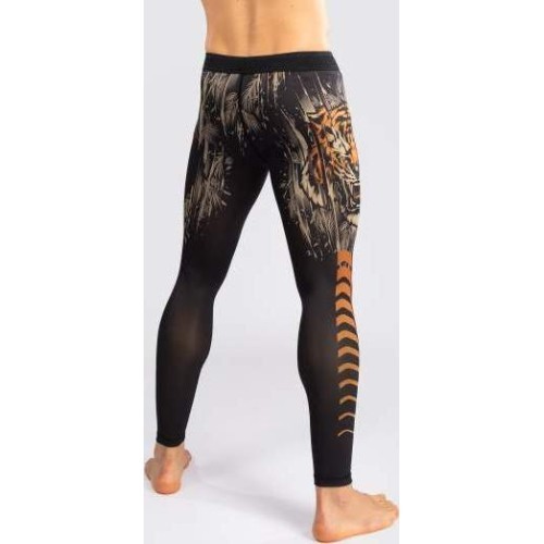 Мужские спортивные легинсы Venum Tiger, чёрный/неоново-оранжевый