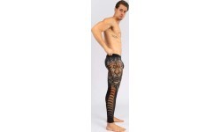 Мужские спортивные легинсы Venum Tiger, чёрный/неоново-оранжевый