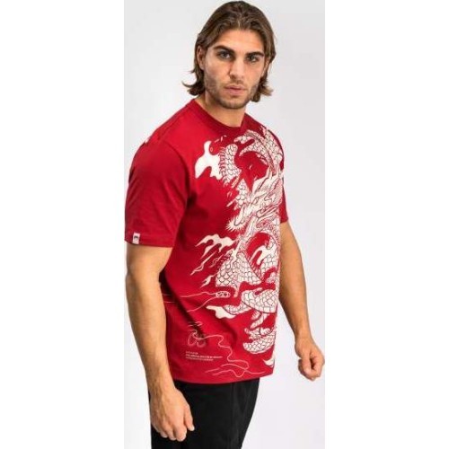 Venum Dragon’s Flight Men’s T-Shirt - Cherry Red/Cream White