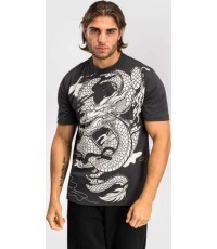 Мужская футболка Venum Dragon's Flight - угольно-серый/кремово-белый