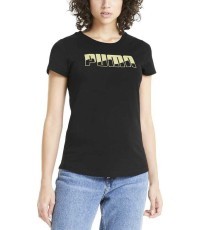 Puma Rebel Graphic Tee Women's Blouse Black