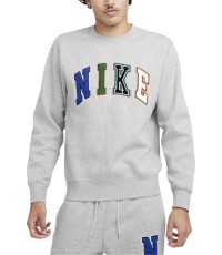 Nike Club Bb Crew Letters men's sweatshirt grey FZ0879 063