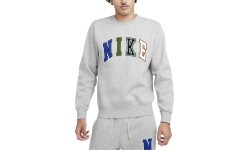 Мужская толстовка Nike Club Bb Crew Letters, серая FZ0879 063