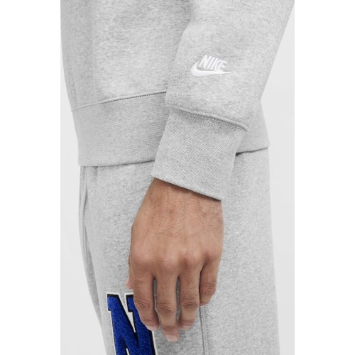 Мужская толстовка Nike Club Bb Crew Letters, серая FZ0879 063