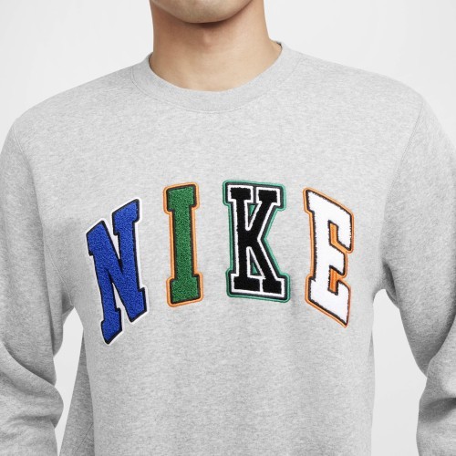 Nike Club Bb Crew Letters men's sweatshirt grey FZ0879 063