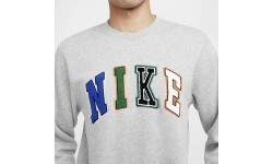 Мужская толстовка Nike Club Bb Crew Letters, серая FZ0879 063