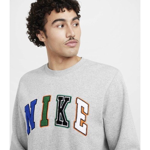 Nike Džemperis Vyrams M Nk Club Bb Crew Letters Grey FZ0879 063