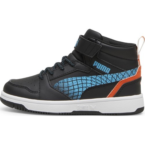 Puma Kids' Shoes Rebound V6 Mid Jr Black Blue White 397946 02