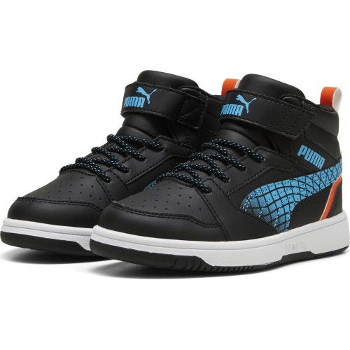 Puma Avalynė Vaikams Rebound V6 Mid Jr Black Blue White 397946 02