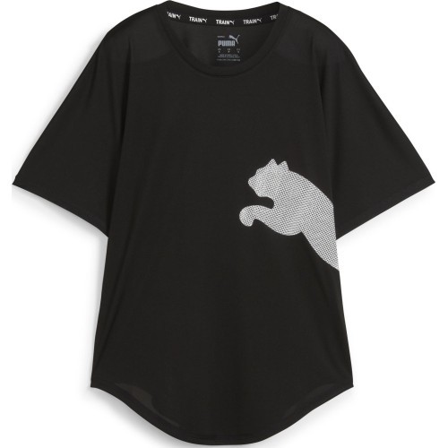 Puma женская футболка Train All Day Big Cat Tee Black 523802 51