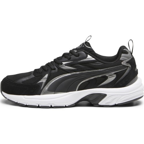 Puma Milenio Tech Suede Men's Shoes Black White Silver 393489 01