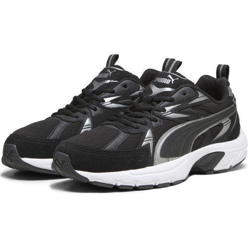 Мужская обувь Puma Milenio Tech Suede Black White Silver 393489 01