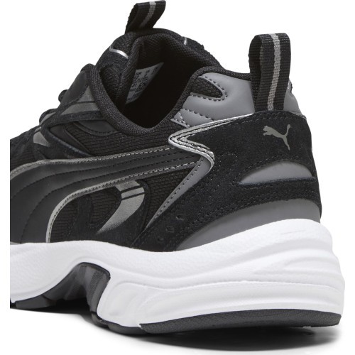 Puma Milenio Tech Suede Men's Shoes Black White Silver 393489 01
