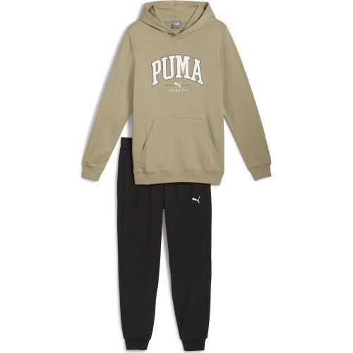 Puma Squad Hooded Men's Tracksuit Beige Black 681901 67