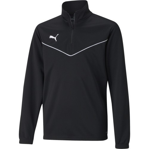 Puma TeamRise 1/4 Zip Junior Sweatshirt Black 657395 03