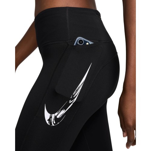 Женские легинсы Nike W Nk Df Fast Mr 7/8 Tights Black FV6682 010