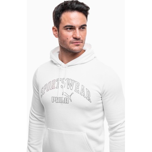 Мужская толстовка Puma Ess+ Logo Lab Hoodie FL, белая 681775 02
