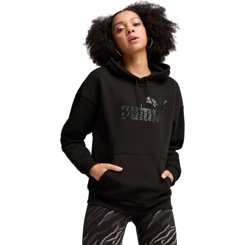Puma Women's Sweatshirt Ess+ Animal Hoodie Fl Black 681492 01