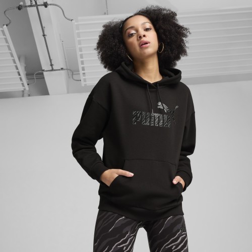 Puma Džemperis Moterims Ess+ Animal Hoodie Fl Black 681492 01