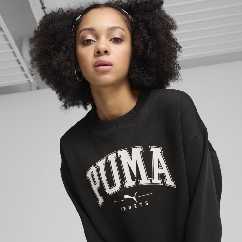 Puma Džemperis Moterims Squad Crew Fl Black 681539 01