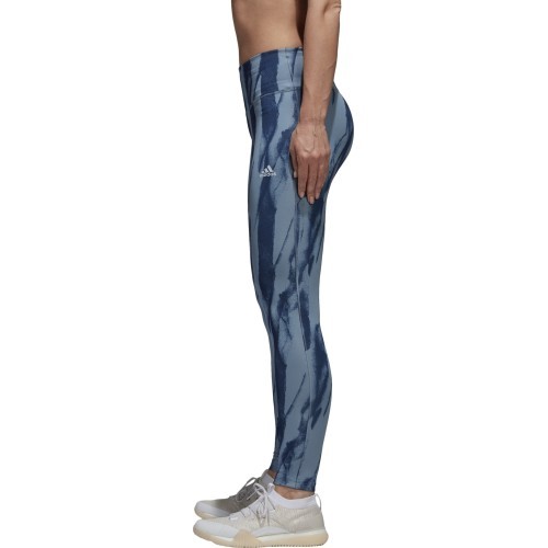 Женские леггинсы Adidas D2M HR Run, синие CF4589