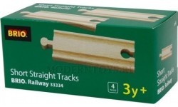 BRIO mažų tiesių bėgių detalių rinkinys, 33334