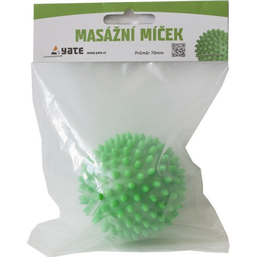 Массажный мяч Yate Spiky, 7 см, зелёный